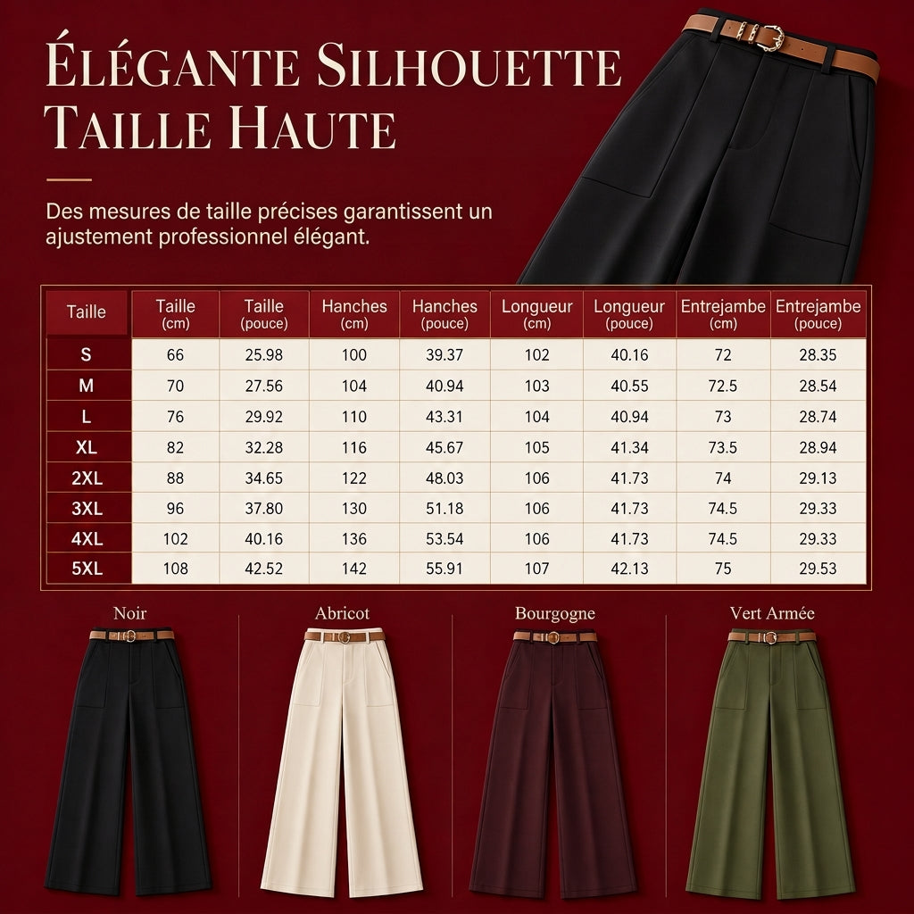 🔥 50% de réduction 🔥Pantalon de ville décontracté à larges jambes pour femmes, pantalon long pour automne-hiver