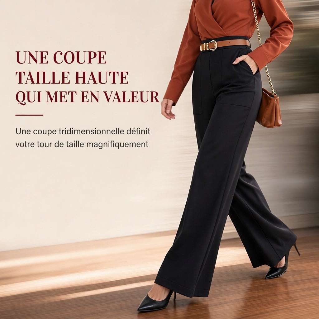 🔥 50% de réduction 🔥Pantalon de ville décontracté à larges jambes pour femmes, pantalon long pour automne-hiver