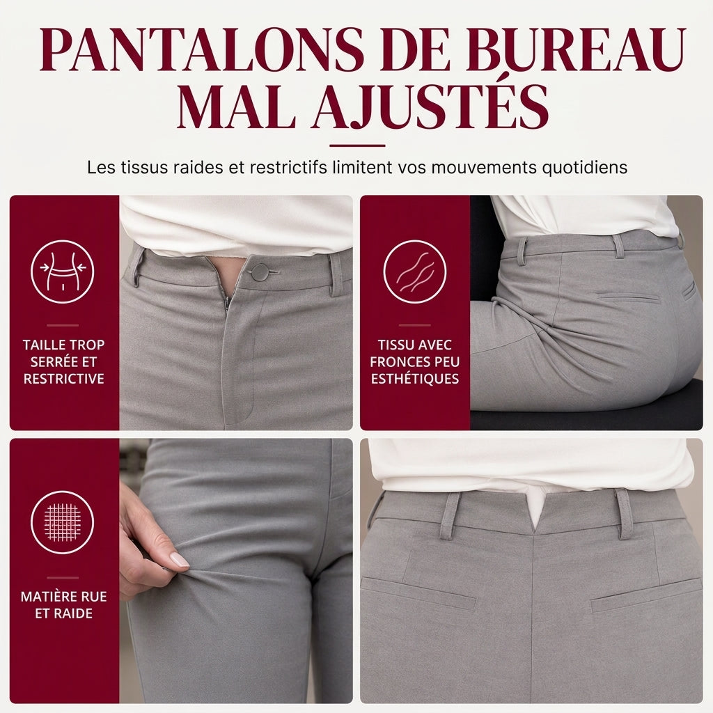 🔥 50% de réduction 🔥Pantalon de ville décontracté à larges jambes pour femmes, pantalon long pour automne-hiver
