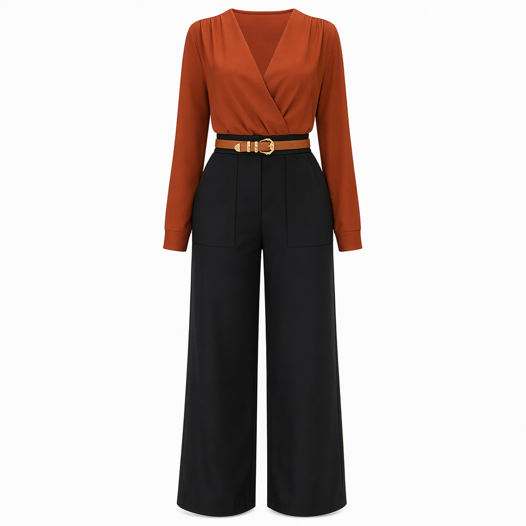 🔥 50% de réduction 🔥Pantalon de ville décontracté à larges jambes pour femmes, pantalon long pour automne-hiver