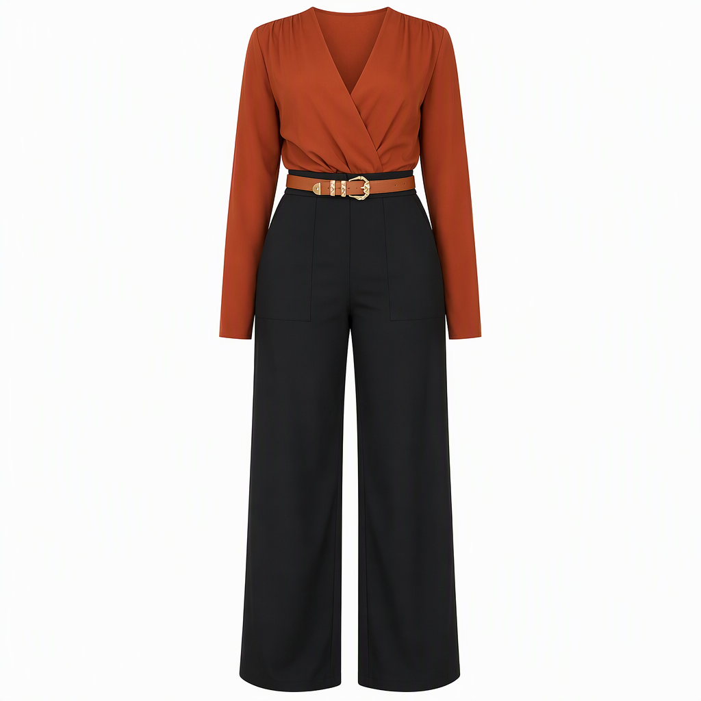 🔥 50% de réduction 🔥Pantalon de ville décontracté à larges jambes pour femmes, pantalon long pour automne-hiver