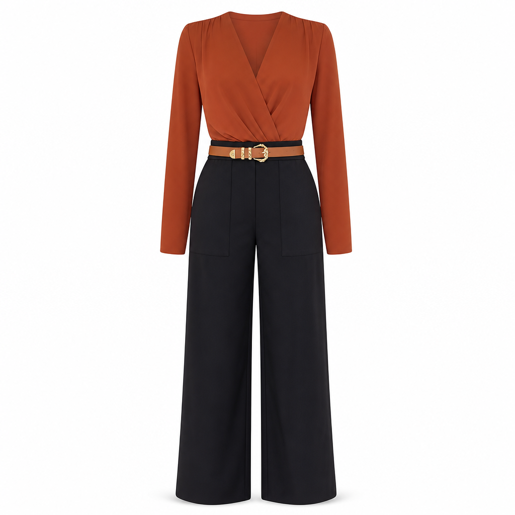 🔥 50% de réduction 🔥Pantalon de ville décontracté à larges jambes pour femmes, pantalon long pour automne-hiver