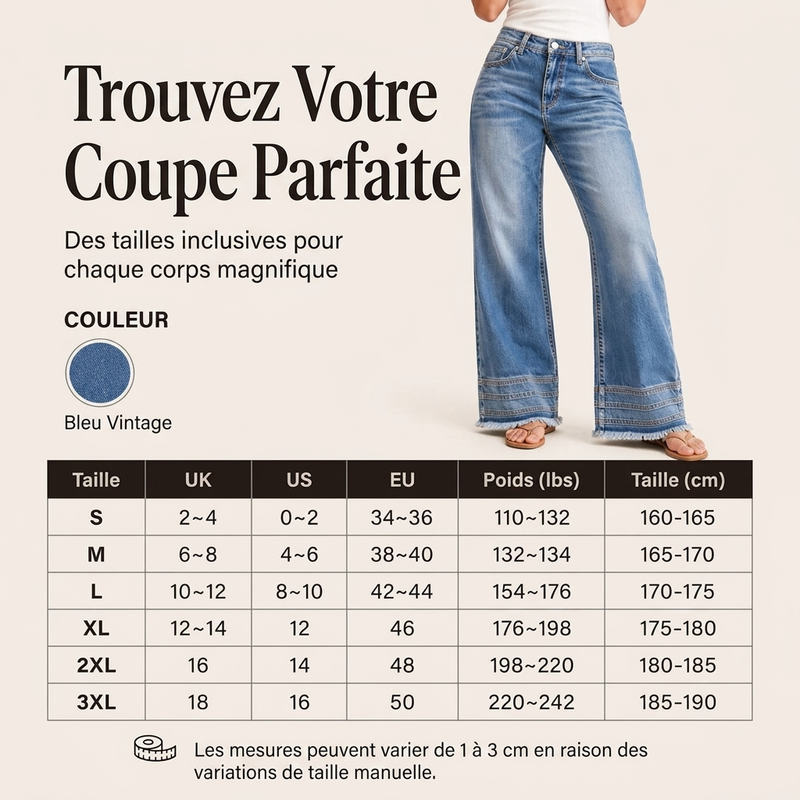Jean large vintage pour femme avec ourlet effiloché