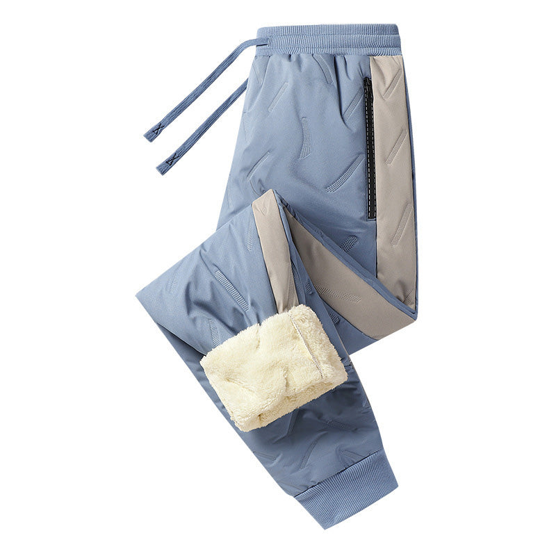 Pantalon thermique coupe-vent pour homme avec poignets élastiques