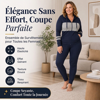 Ensemble 2 pièces sweat à capuche et pantalon pour femmes