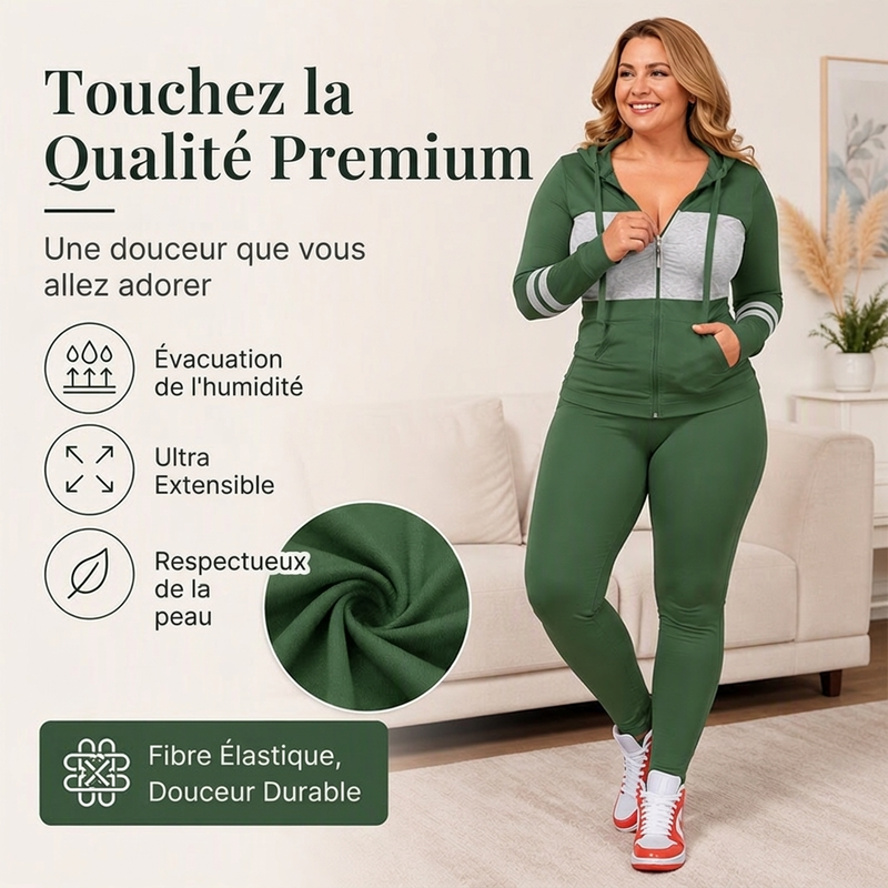 Ensemble 2 pièces sweat à capuche et pantalon pour femmes