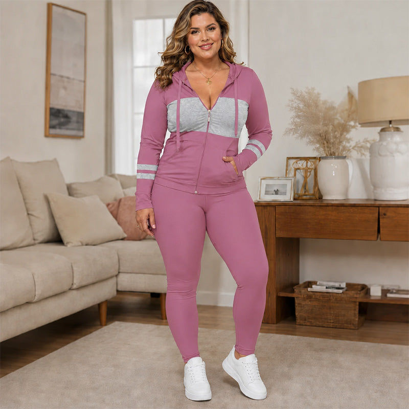 Ensemble 2 pièces sweat à capuche et pantalon pour femmes