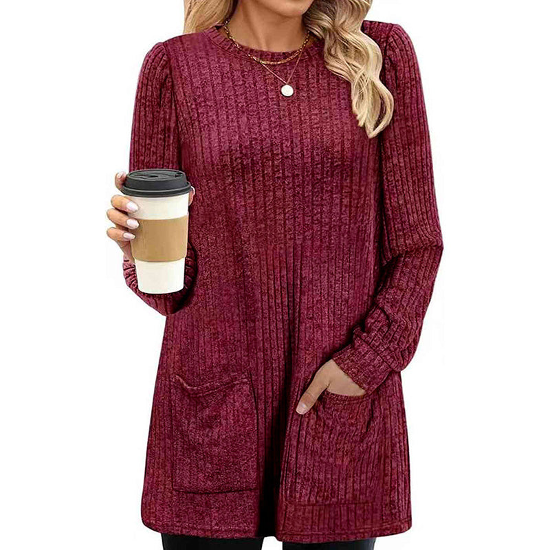 👜 -50 % sur toute la mode femme ! ✨Haut en maille côtelée mi-long confortable pour femme