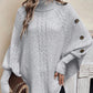 👜 -50 % sur toute la mode femme ! ✨✨Pull-cape élégant pour femme, à col montant et ourlet asymétrique