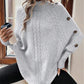 👜 -50 % sur toute la mode femme ! ✨✨Pull-cape élégant pour femme, à col montant et ourlet asymétrique