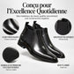 Bottines Chelsea en cuir PU pour hommes