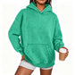 Sweat à capuche oversize unisexe à délavage acide, style décontracté