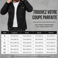Veste d'hiver thermique pour hommes avec capuche amovible