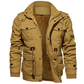 Veste d'hiver thermique pour hommes avec capuche amovible