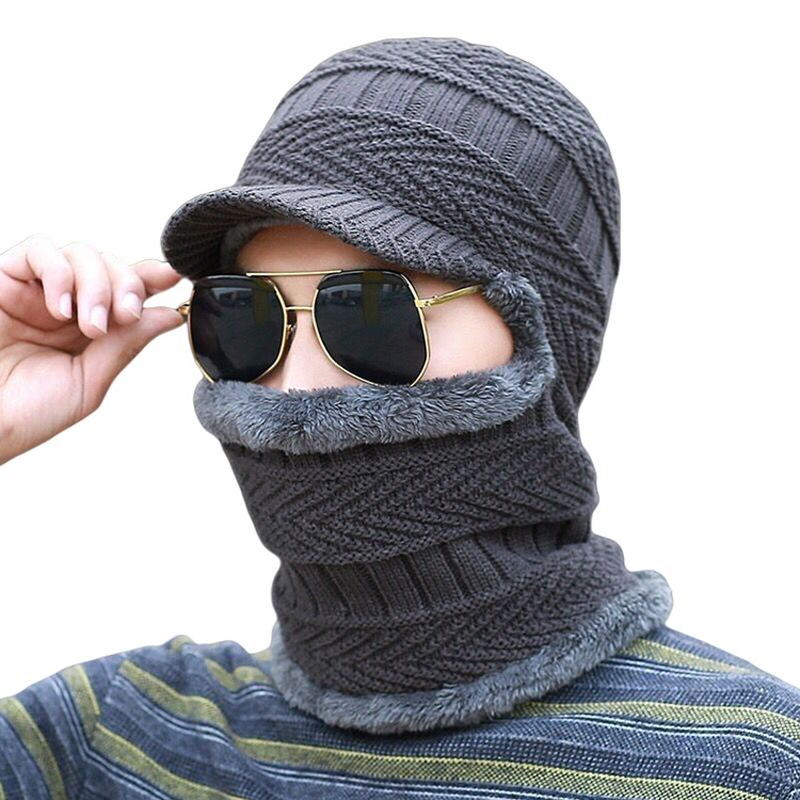 ❄️🧣 Bonnet-cagoule d’hiver 3 en 1 avec visière | Cache-visage et tour de cou chaud ✨