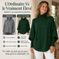 Pull en maille femme à col roulé et manches chauve-souris
