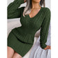 Robe Pull Moulante Élégante en Tricot torsadé pour Femme