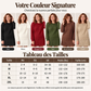 Ensemble pour femme composé d'un pull à ourlet festonné et d'une jupe plissée