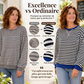 Haut à manches longues oversize rayé pour femme