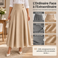 ⏳50% DE RÉDUCTION! 👗Jupe Longue Taille Haute Évasée Plissée, Coupe qui affine la silhouette