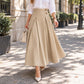 ⏳50% DE RÉDUCTION! 👗Jupe Longue Taille Haute Évasée Plissée, Coupe qui affine la silhouette