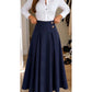 ⏳50% DE RÉDUCTION! 👗Jupe Longue Taille Haute Évasée Plissée, Coupe qui affine la silhouette