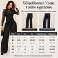 Combinaison élégante femme avec patchwork en dentelle et ceinture