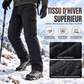 Pantalon cargo homme doublé de peluche hivernal