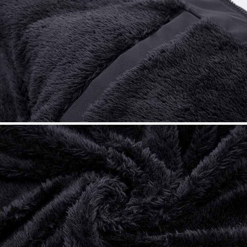 Idée cadeau parfaite - Blouson long à capuche chaud pour homme pour temps froid