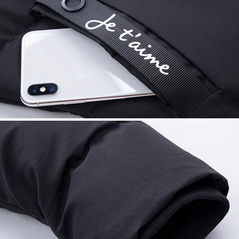 Idée cadeau parfaite - Blouson long à capuche chaud pour homme pour temps froid