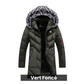 Idée cadeau parfaite - Blouson long à capuche chaud pour homme pour temps froid