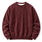 Pull à col rond en velours côtelé à manches longues pour hommes