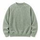 Pull à col rond en velours côtelé à manches longues pour hommes