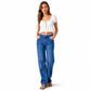 Jeans en denim étirables à jambe droite classique pour femmes