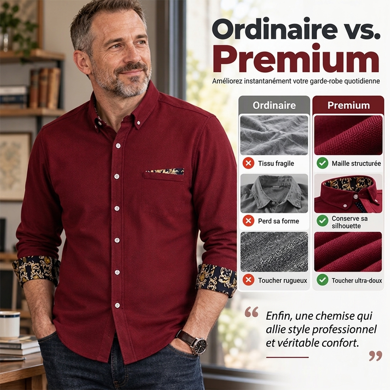 🧥 60% DE RÉDUCTION! ✨ Chemise Hiver Homme Épaisse - Velours Côtelé Haut de Gamme avec Coupe Moderne pour Loisirs et Voyages ❄️🎁