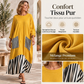 ⏰ Dernier jour des soldes – 52% DE RÉDUCTION ✨Robe longue à manches longues en patchwork rayé pour femme