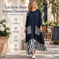 ⏰ Dernier jour des soldes – 52% DE RÉDUCTION ✨Robe longue à manches longues en patchwork rayé pour femme