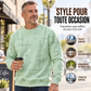 Sweat-shirt homme à col rond et imprimé lignes