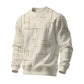 Sweat-shirt homme à col rond et imprimé lignes