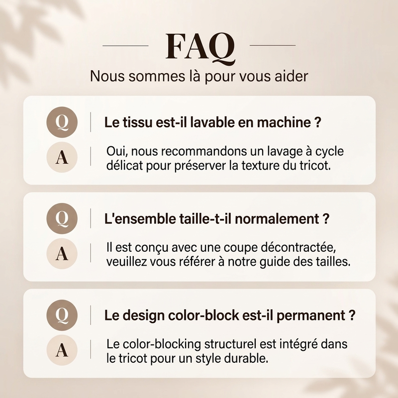 Ensemble 2 pièces en maille côtelée colorée et de détente pour femme