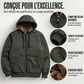 Veste d'hiver décontractée à capuche et thermorégulatrice pour homme