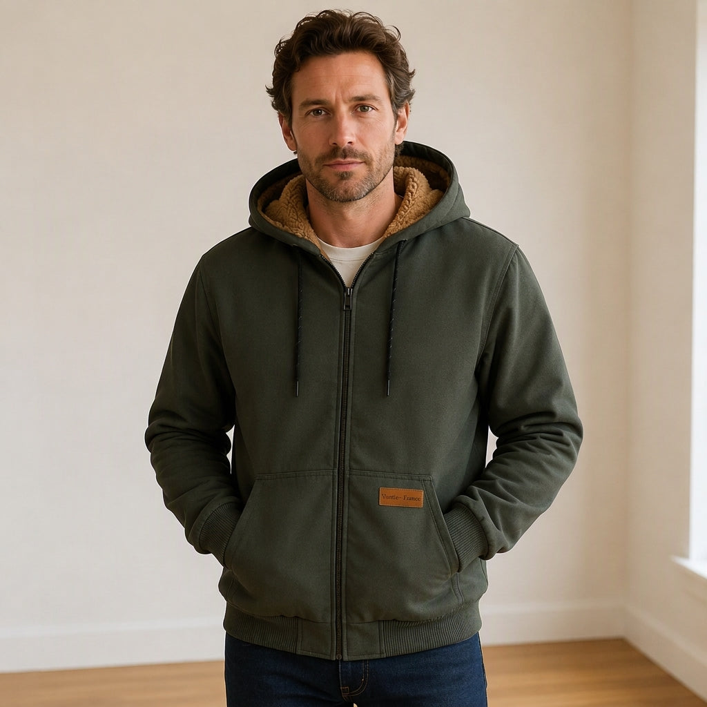 Veste d'hiver décontractée à capuche et thermorégulatrice pour homme