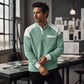 Haut Henley décontracté en maille gaufrée à blocs de couleurs pour hommes