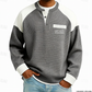 Haut Henley décontracté en maille gaufrée à blocs de couleurs pour hommes