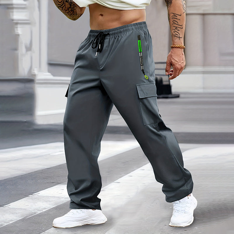 Pantalon cargo imperméable et doublure pelucheuse pour homme
