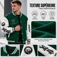 Veste de baseball d'occasion à bloc de couleurs pour hommes