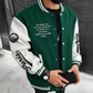 Veste de baseball d'occasion à bloc de couleurs pour hommes