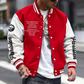 Veste de baseball d'occasion à bloc de couleurs pour hommes