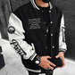 Veste de baseball d'occasion à bloc de couleurs pour hommes
