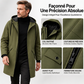 Trench-coat à capuche mi-long pour homme